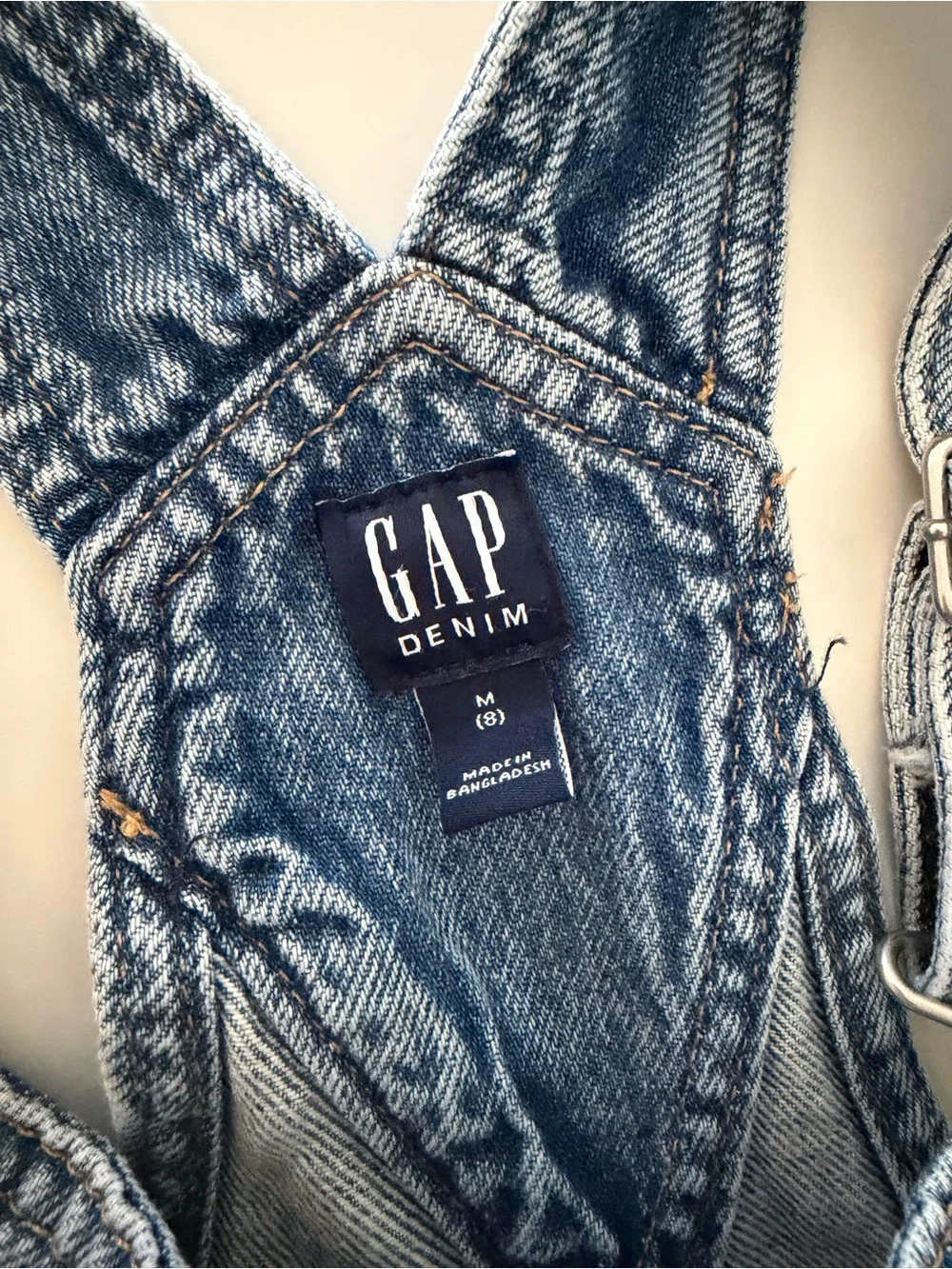 GAP Classic Denim Short Overalls for Kids - Size 8 M